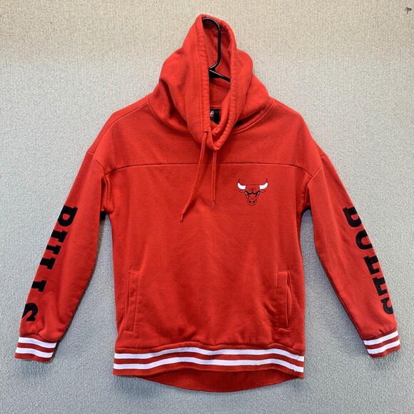 Ultra Game Chicago Bulls Hoodie Funnel Sweatshirt Pullover Womens Small - Picture 1 of 12